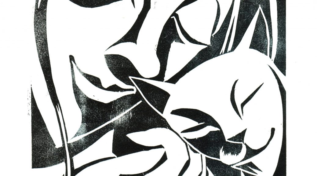 holzschnitt-mit-katze